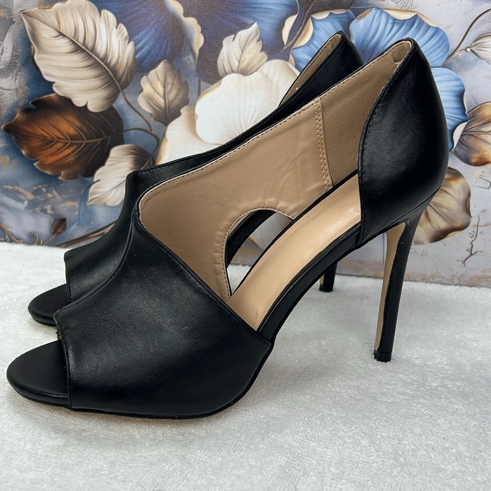 No brand, black peep toe 4 inch heel - Picture 3 of 6